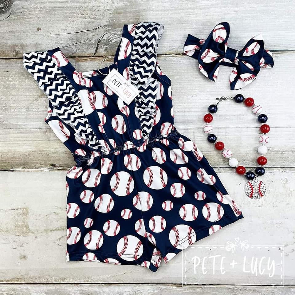 Baseball Romper