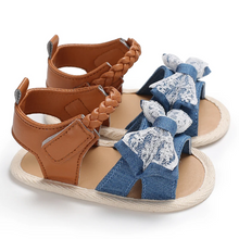 Load image into Gallery viewer, Bow Canvas Sandals Baby Girl
