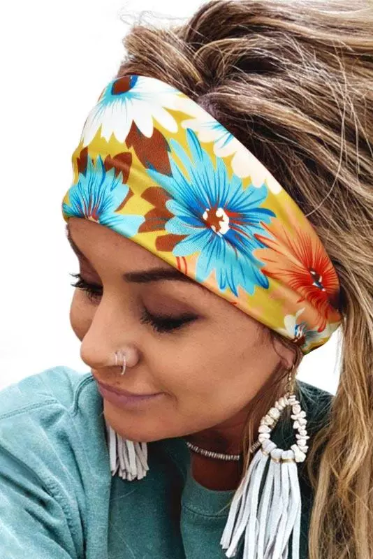 Blue Floral Headband