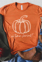 Load image into Gallery viewer, Orange Autumn Harvest Pumpkin Graphic T Shirt
